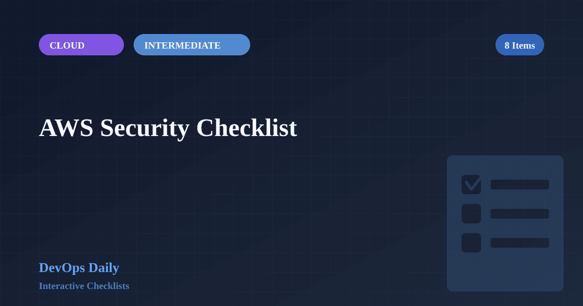 AWS Security Checklist