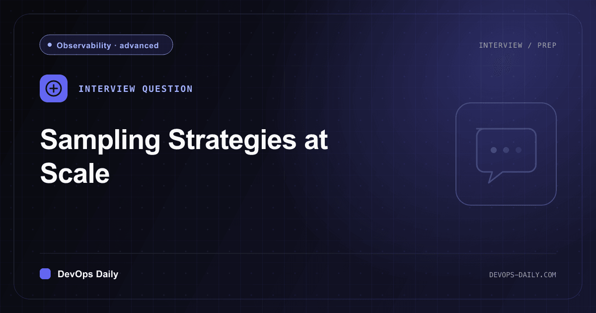 Sampling Strategies at Scale - Interview Question