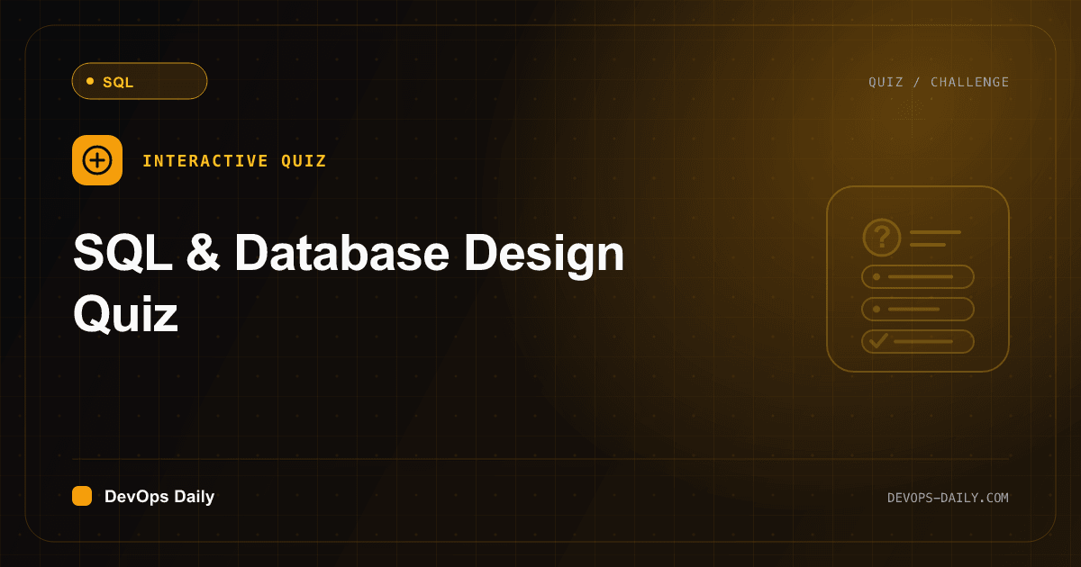 SQL & Database Design Quiz - Learn SQL