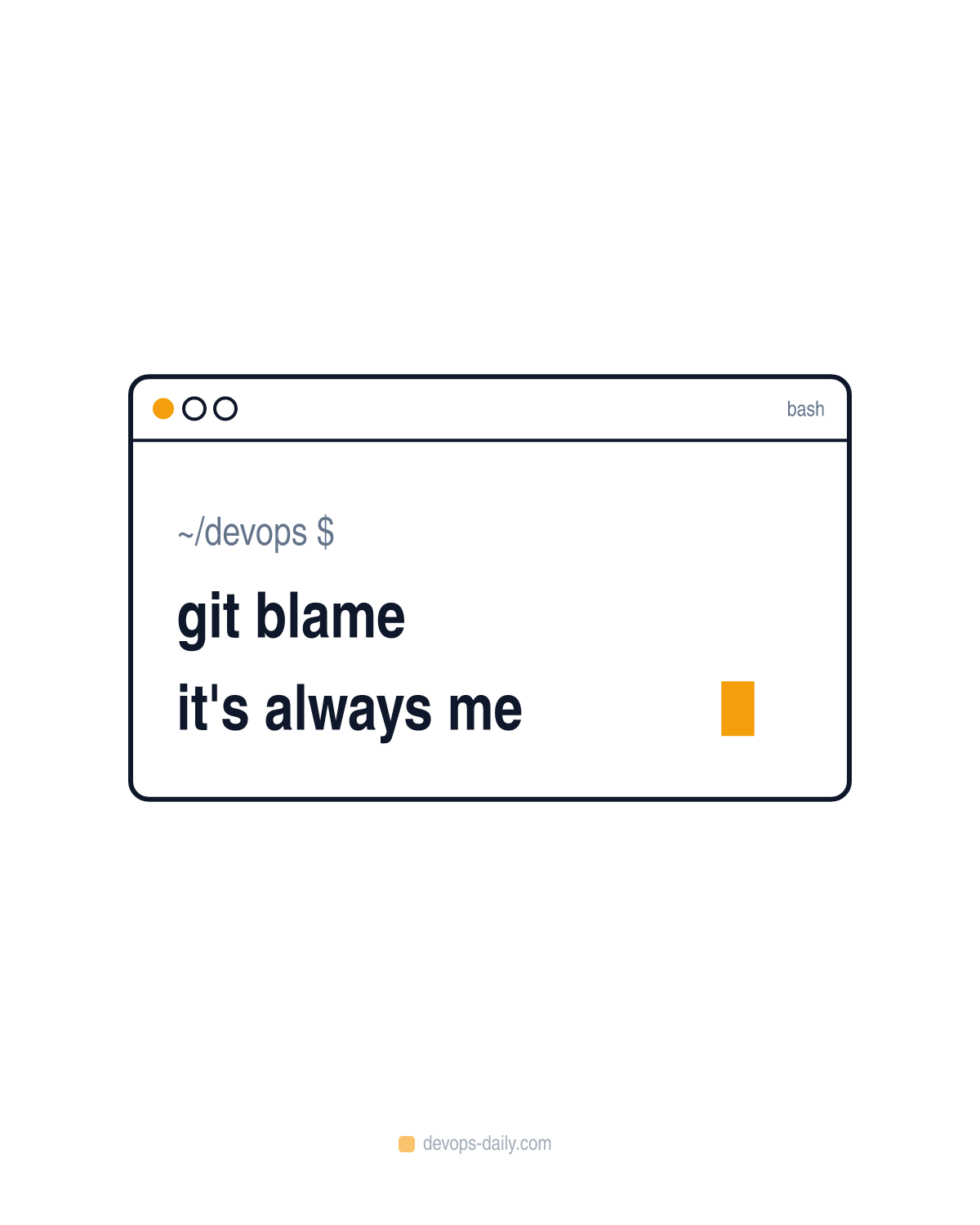 git blame it's always me