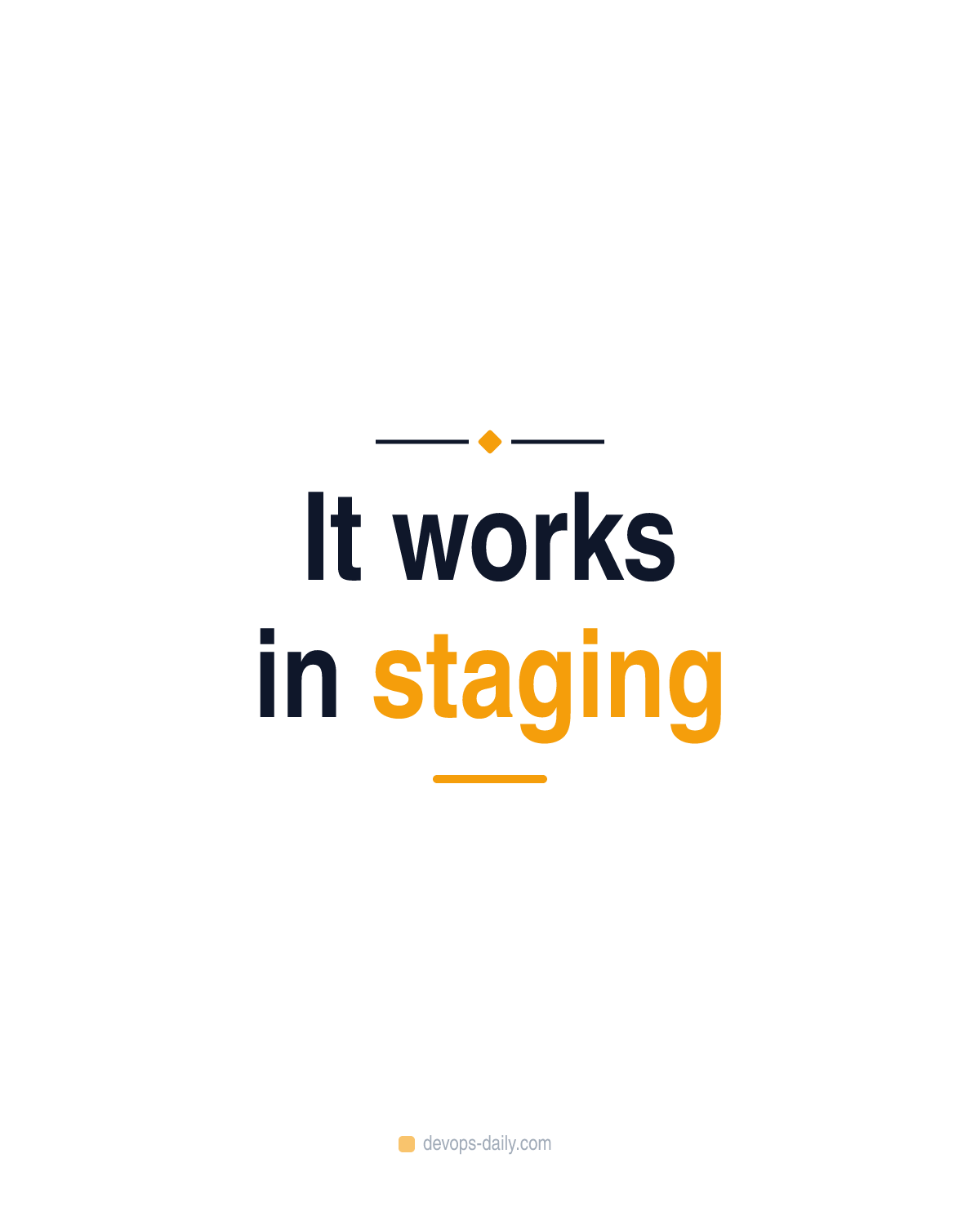 It works in staging